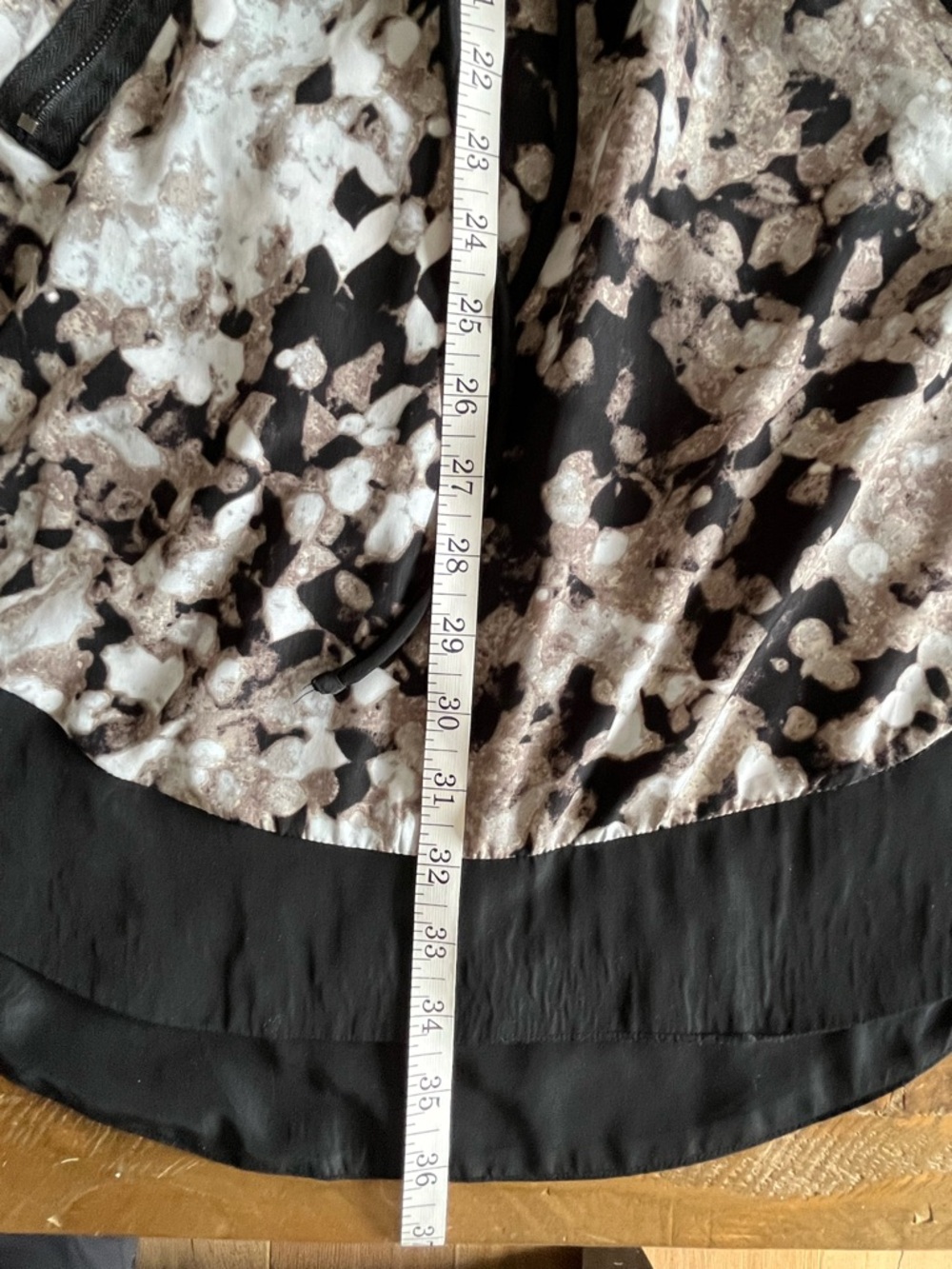 Mossimo Mod/Retro Black, Taupe and White Abstract Print Mini Dress US M - Picture 9 of 15